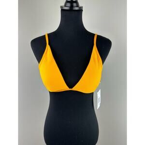NWT L*Space Millie Triangle Bikini Top - Mango - Size Large